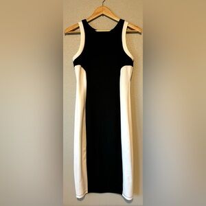 Enfocus Studio Black & White Fitted Colorblock Dress - Size 6